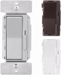 Eaton decorator dimmer, Univ. decorator dimmer w/ preset Oil Rubbed Bronze/Silver Granite/White