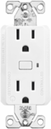 Wi-Fi Smart Indoor Duplex Receptacle, Tamper Resistant, 120 V, 15A, 5-15R, White, Tray Pack, Canada