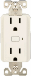Wi-Fi Smart Outdoor Duplex Receptacle, 15A, 120V, Weather/Tamper Resistant, White, Tray/CAN
