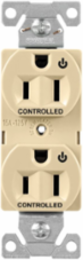 Modular Duplex Receptacle, EZLink, 15A, 125 Vac, NEMA 5-15R, Dual Controlled, Ivory