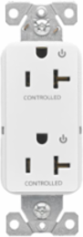 Modular Decorator Receptacle, EZLink, 20A, 125V, NEMA 5-20R, Dual Controlled, Red