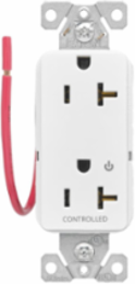 Modular Decorator Receptacle, EZLink, 20A, 125V, NEMA 5-20R, Half Controlled, Brown