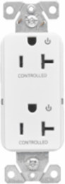 Modular Decorator Receptacle, EZLink, 20A, 125V, Tamper-Resistant, Dual Controlled, NEMA 5-20R, Red