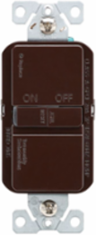 GFCI Receptacle, Slim Blankface, Self-Test, 20A, 125V, NEMA 5-20R, Brown