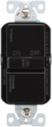 GFCI Receptacle, Slim Blankface, Self-Test, 20A, 125V, NEMA 5-20R, Black