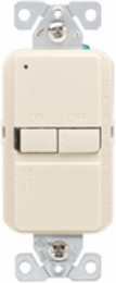 GFCI Receptacle, Slim Blankface, Self-Test, 20A, 125V, NEMA 5-20R, Light Almond