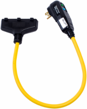 Portable GFCI Tri-tap Plug