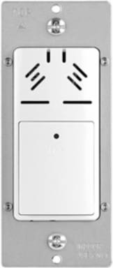 Humidity Sensor and Fan Control, 15A, 120 V, Single-Pole, 1/4 HP, Flush Mount, White