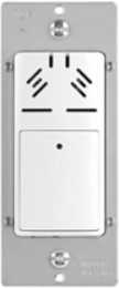 Humidity Sensor and Fan Control, 15A, 120 V, Single-Pole, 1/4 HP, Flush Mount, White
