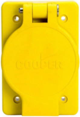 Locking Receptacle, Watertight, Single, 20A, 3-Phase 250V, L15-20, IP67, Yellow