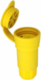Locking Connector, Watertight, 30A, 3Ø 480 V, L16-30, #18-10 AWG, 0.43-1.15 in Cord, Yellow