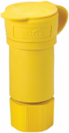 Watertight Locking Connector, 20A, 3ØY 347/600V, #18-10 AWG, 4-Wire, Yellow