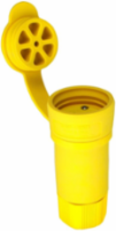 Watertight Locking Connector, 20A, 125V, 2-Pole 3-Wire, IP67, Yellow