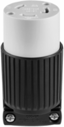 Locking Connector, Standard, 30A, 250V, L6-30, 2-Pole 3-Wire, Black/White