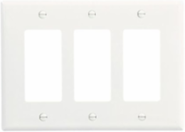 WALLPLATE 3G DECORATOR POLY MID WH