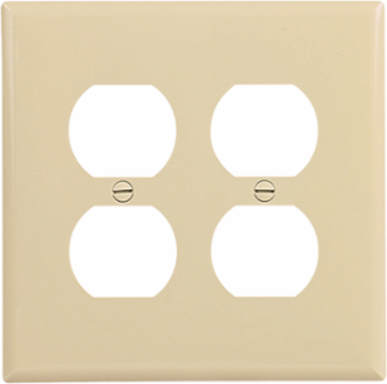 Mid-size Duplex Receptacle Wallplate