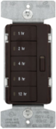 Hour Timer, Accell, 15A, 120V, 1800W, Single-Pole, Five Button, Wire Leads, Brown