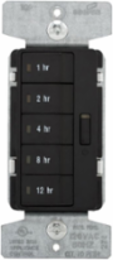 Hour Timer, Accell, 15A, 120V, 1800W, Single-Pole, Five Button, Wire Leads, Black