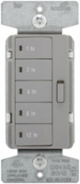 Hour Timer, Accell, 15A, 120V, 1800W, Single-Pole, Wire Leads, Gray