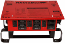 RhinoBox Power Distribution Unit, 50A, 120/240 V, NEMA 3R, DUPX AutoRes, Red