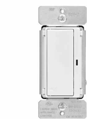 Eaton Z-Wave plus accessory switch, Accessory switch, 120V, Wiring leads, Push button, White, Three-way, 32°F to 104°F (0°C to 40°C), Three-way, Polycarbonate, RF9601