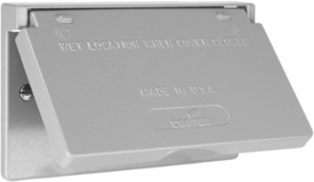 Eaton die cast aluminum GFCI or decorator cover