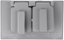 Eaton two lid duplex receptacle cover