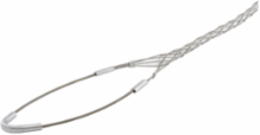 Wire Mesh Support Grip, Closed Mesh Single Eye, 0.50-0.62 in Cord, 770 lbs Break, Tin-Coated Bronze