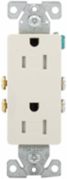 Decorator Duplex Receptacle, Tamper-Resistant, 15A, 125V, NEMA 5-15R, Light Almond (TR1107LA)