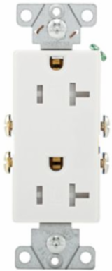 TR DECO DUP RECP 20A 125V 2P3W WHITE CP