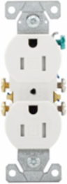 RECP TR DUPLEX 15A 125V 2P3W STR WH CAN