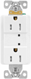 TVSS Surge Protection Receptacle, 15A, 125V, 840J, Duplex, 5-15R, White