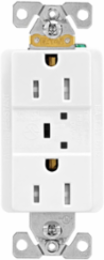 TVSS Surge Protection Receptacle, 15A, 125V, 560J, Duplex, 5-15R, White, LED Indicators & Alarm