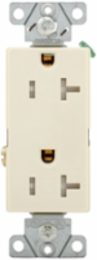 Decorator Duplex Receptacle, Tamper Resistant, 20A, 125V, 5-20R, Almond
