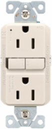 Slim AFCI Receptacle, Tamper Resistant, 15A, 125V, NEMA 5-15R, Light Almond