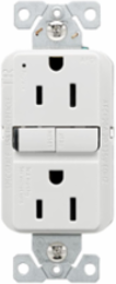 Slim AFCI Receptacle, Tamper Resistant, 15A, 125V, NEMA 5-15R, White