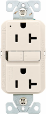 Slim AFCI Receptacle, Tamper Resistant, 20A, 125V, NEMA 5-20R, Light Almond