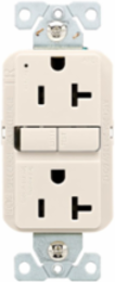 Slim AFCI Receptacle, Tamper Resistant, 20A, 125V, NEMA 5-20R, Light Almond