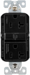 AFGF Receptacle, Slim, Tamper Resistant, Self-Test, 20A, 125V, 5-20R, Black
