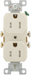 Duplex Receptacle, Tamper-Resistant, 15A, 125V, NEMA 5-15R, Light Almond