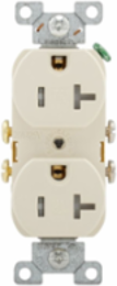 Duplex Receptacle, Tamper-Resistant, 20A, 125V, NEMA 5-20R, Light Almond (TRCR20LA)