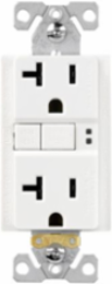 GFCI TR SELF TEST DUPLEX 20A 125V WH