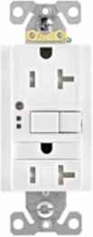 Eaton TRSGFNL20W Eaton GFCI receptacle — Features: Nightlight Tamper resistant, Certifications: cULus Listed