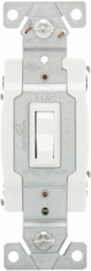 Eaton 1242-7W-BOX Eaton toggle switch — Color: White, Special Features: Box