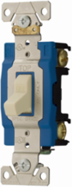Eaton Arrow Hart industrial grade toggle switch, #14-10 AWG, 30A, Flush mount, 120/277V, Back/side, Screw, Brown, Load type: Motor Control, Fan, LED, Incandescent, ELV, MLV, CFL, Flourescent, Halogen, 1-pole, 1-pole, Brass, Polycarbonate