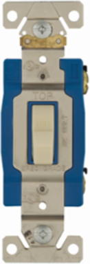 Eaton Arrow Hart industrial grade toggle switch, #14-10 AWG, 30A, Flush mount, 120/277V, Back/side, Screw, Brown, Load type: Motor Control, Fan, LED, Incandescent, ELV, MLV, CFL, Flourescent, Halogen, 1-pole, 1-pole, Brass, Polycarbonate