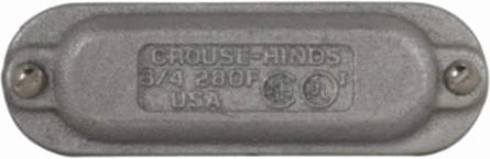 Condulet Form 8 Cover, Feraloy Iron Alloy, 1/2 Inch, 0.28 lb