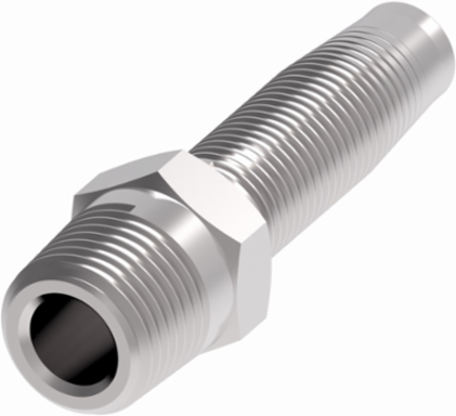 Quick Seal Hydraulic Connector, 1.94 Inch Length, .25 Inch Hose ID, Brass