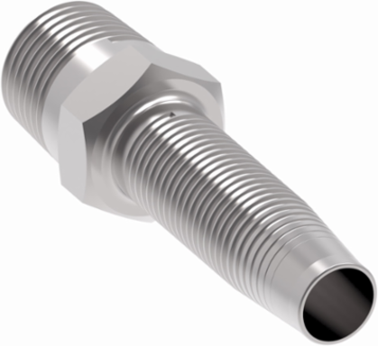 Quick Seal Hydraulic Connector, 1.94 Inch Length, .25 Inch Hose ID, Brass