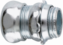 EMT Compression Connector, Steel, Straight, Non-insulated, 3/4 Inch